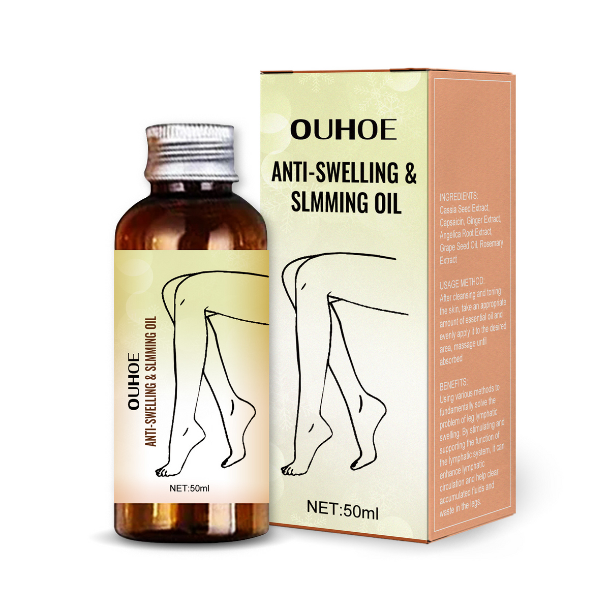 Moisturizing Body Skin Daily Care Leg Massage Essential Oil