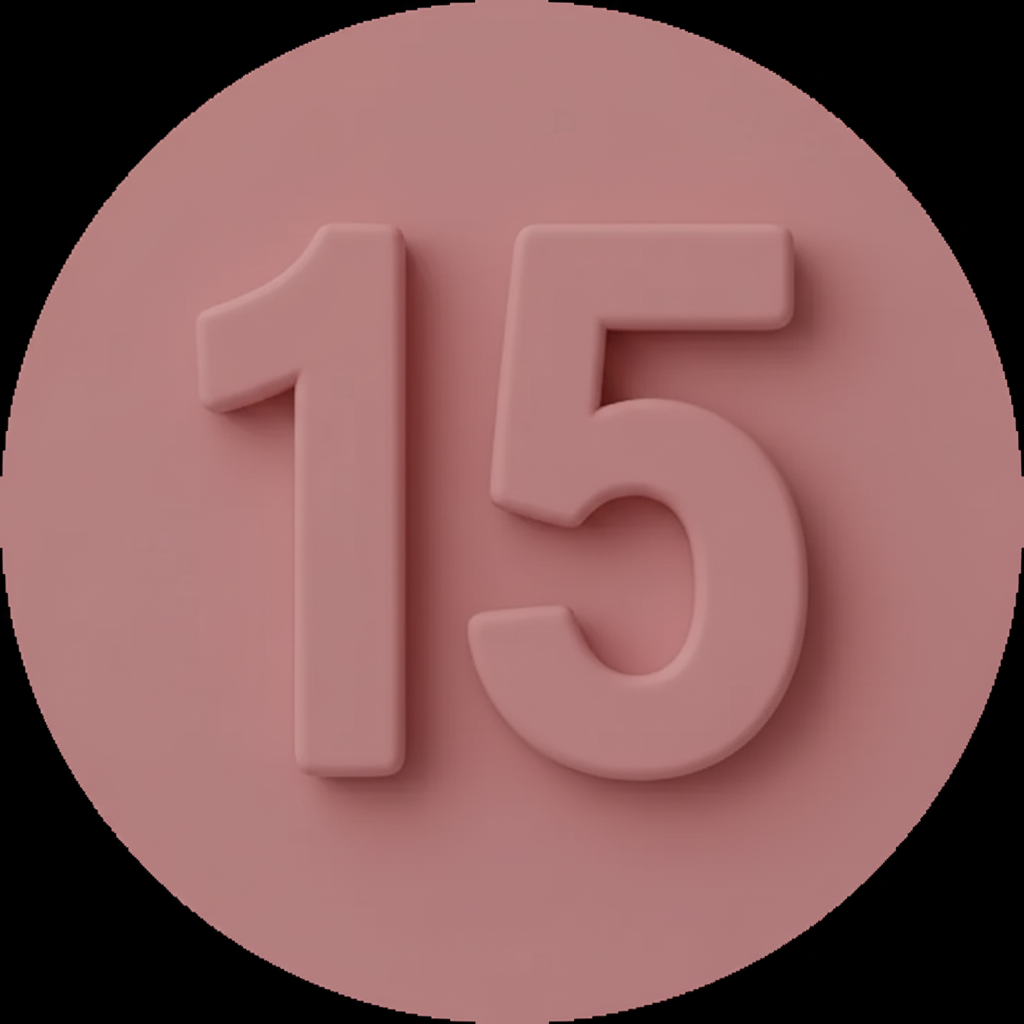 Number 15 badge